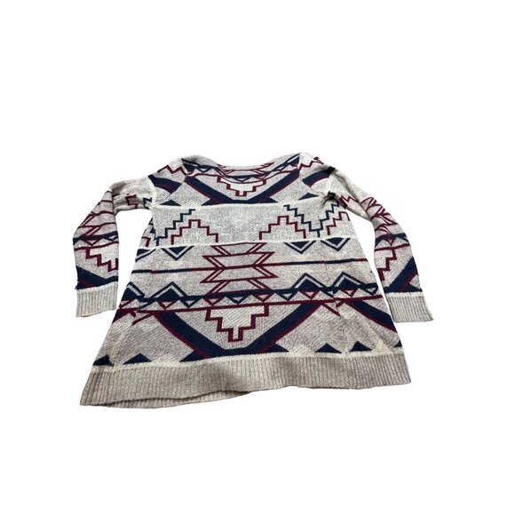 Miracle City Womens S/M Aztec Pattern Cardigan Sweater Southwestern Open Front - Picture 2 of 10
